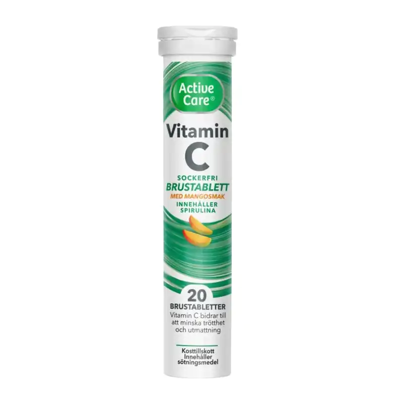 Active Care Vitamin C Spirulina Mango 20 Effervescent Tablets